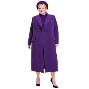 Sergio Hudson X Target Purple Plus Size Trench Over Coat Size 1x